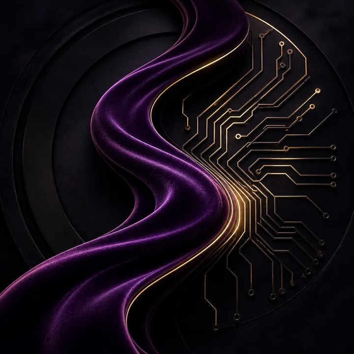 Original abstract art for Velvet Circuit